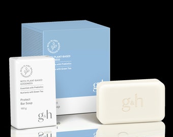 G&H PROTECH+ BAR SOAP - Amway - 6 Pz - Saponetta Bianca - Equilibrio naturale dell'umidità - Profumato pulito - Sapone per le mani - Sapone per il corpo