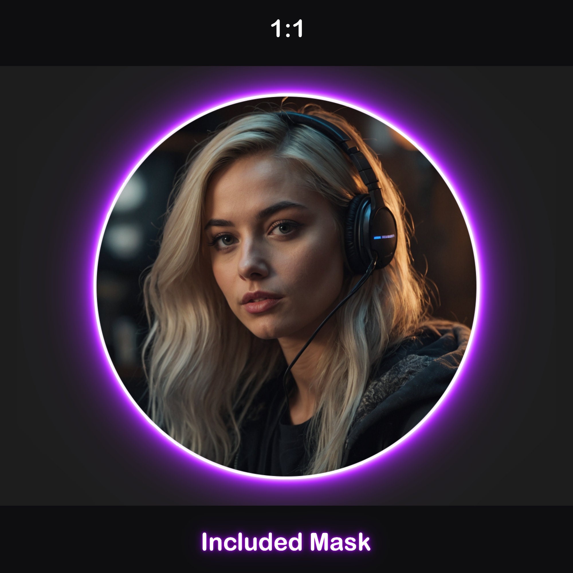 Animated Neon Purple Webcam Overlays | Twitch Webcam Border | Webcam ...
