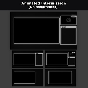 Simplified animated intermission screen with no additional decorations, designed for a minimalist streaming setup.