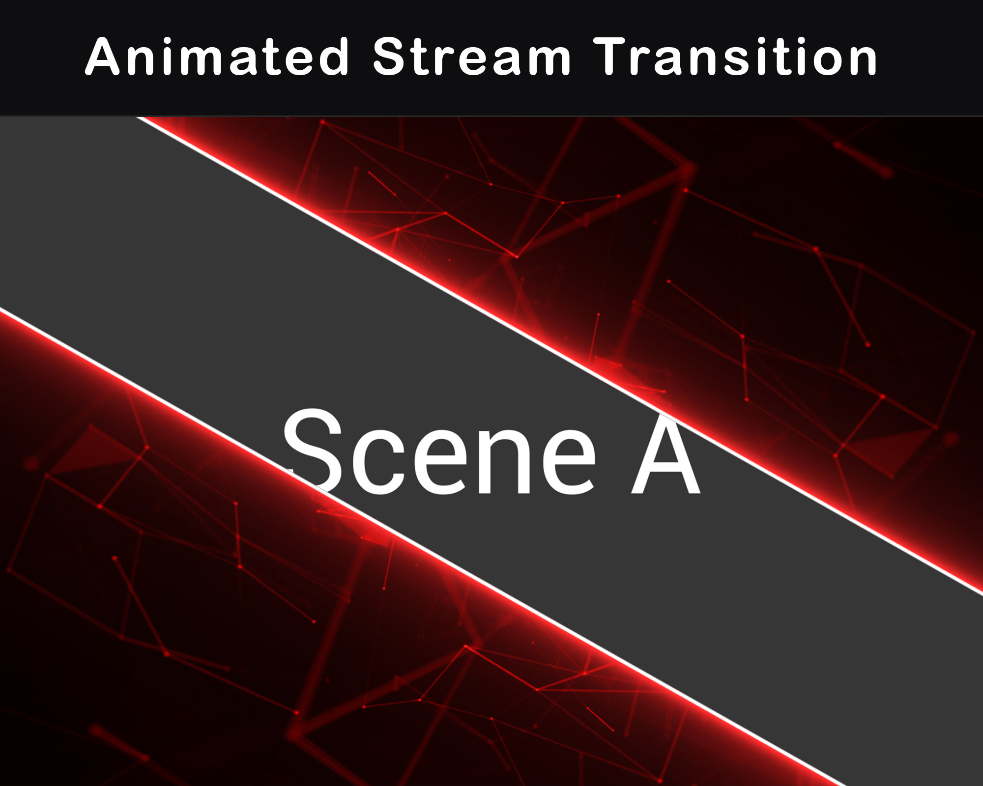 Red Neon Style Animated Stream Transition | Twitch Stinger for OBS Studio, Streamlabs