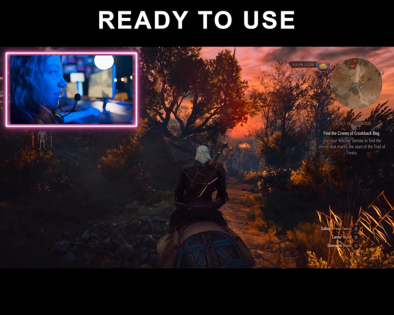 Twitch Animated Camera Overlay Pink Neon cam Border With Flickering Effect Pink Neon cam
