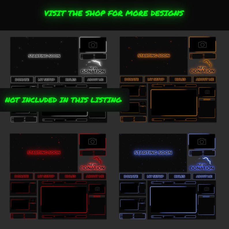 Animated stream overlays package