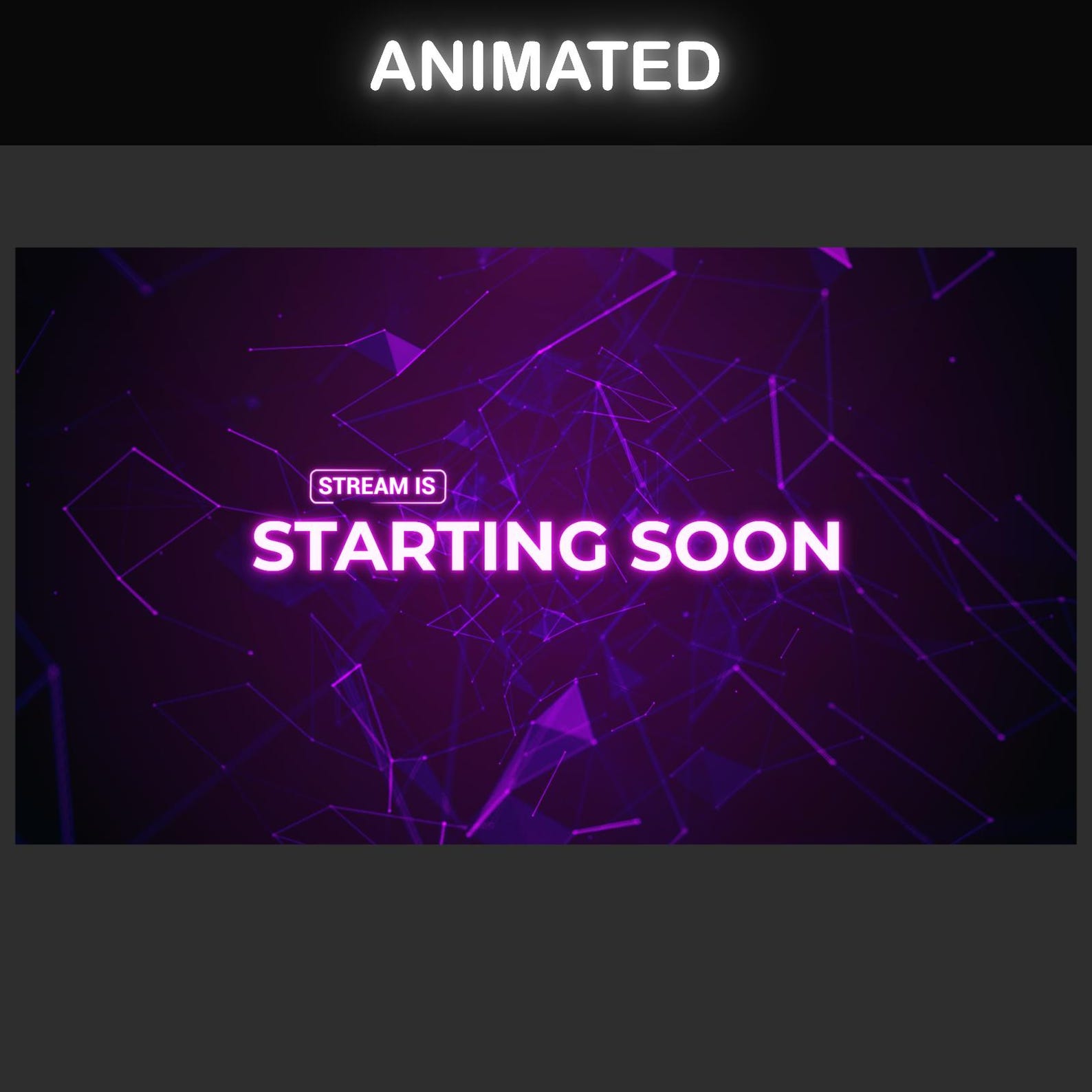 Starting System Background Animated Background Stream Starting Soon, Minimalist Twitch Overlay ...