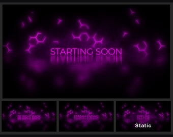 Geanimeerde Twitch-achtergrondstreamscherm Stream begint binnenkort, BRB-scherm, stream eindigt, offline | Geanimeerde Twitch-achtergrondschermen