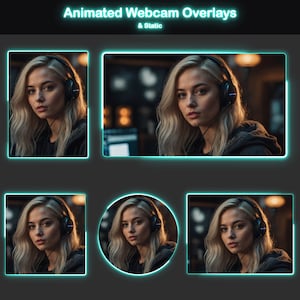 Puede incluir: Una mujer con auriculares negros y un micrófono mira directamente a la cámara. El fondo está desenfocado y fuera de foco. La imagen está dividida en cinco secciones, cada una mostrando un recorte diferente de la cara de la mujer.