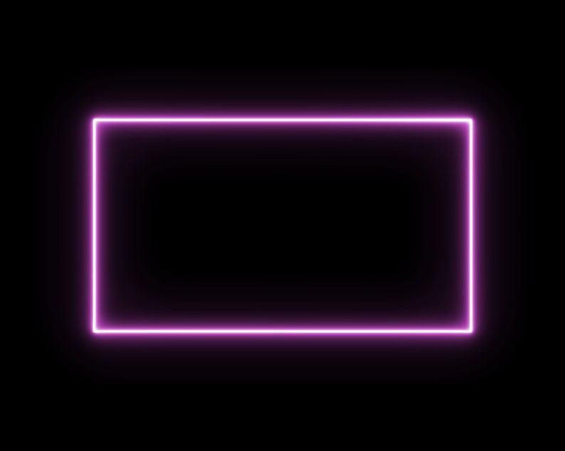 Twitch Animated Camera Overlay Purple Neon cam Border With Flickering Effect Purple Neon