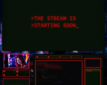 Retro Stream Overlay Package – Animated 80s CRT Twitch Overlays for OBS, Streamlabs, Pixel PC Layout Pack