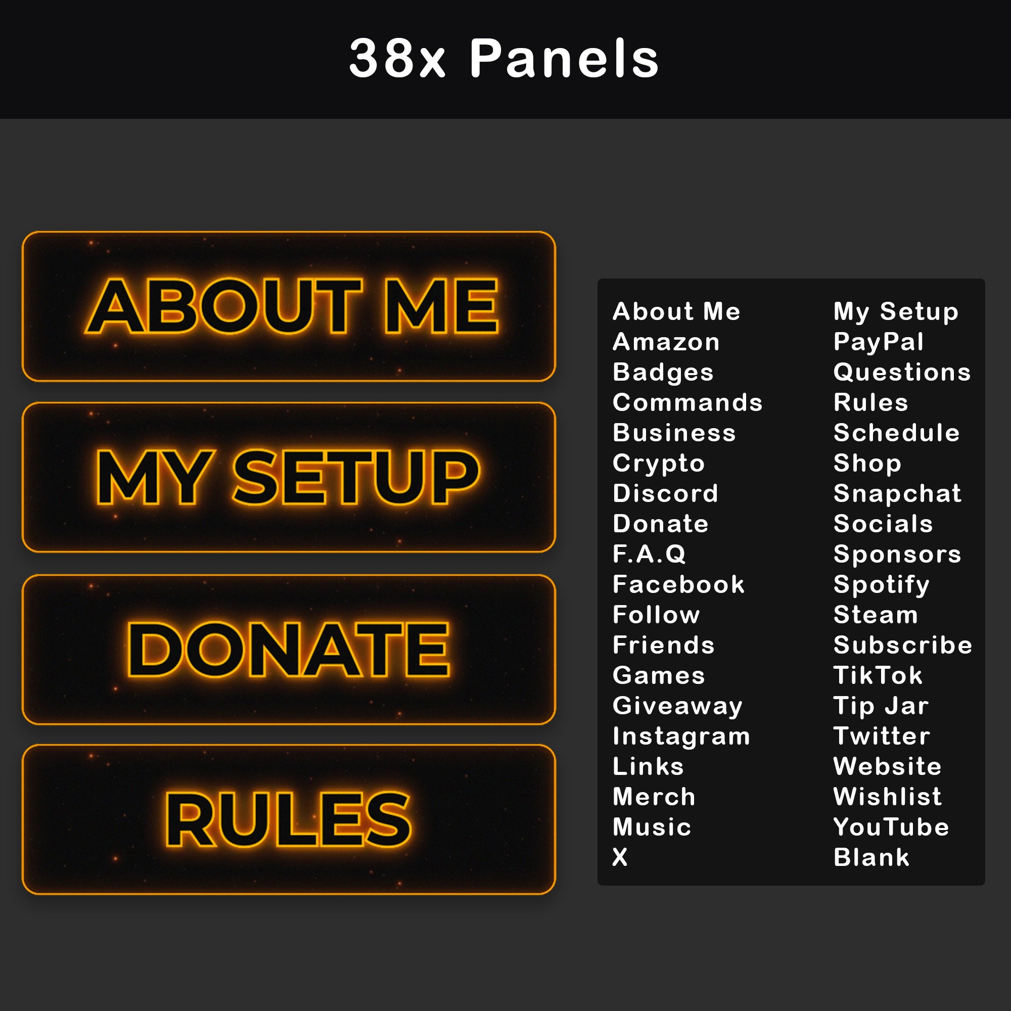 Animated Twitch Overlay Package, Minimalist Stream OBS Overlay for ...