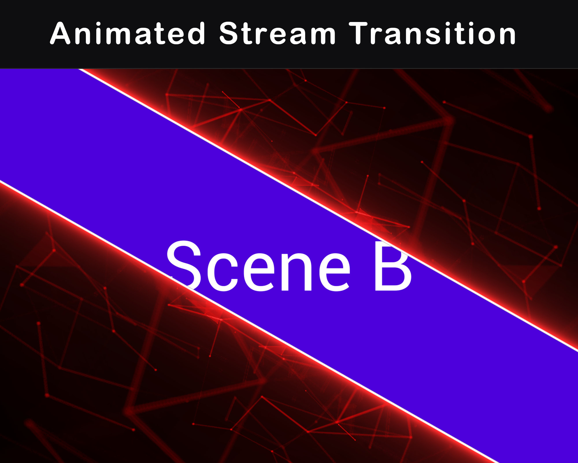 Red Neon Style Animated Stream Transition | Twitch Stinger for OBS ...
