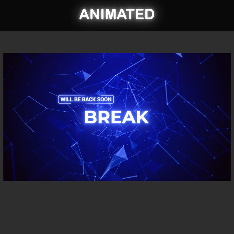 Animated Background Stream Starting Soon, Be Right Back, Blue ...