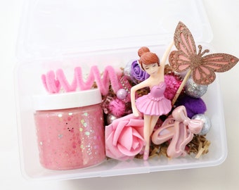 Ballerina Princess Playdough set, sensory playdough kit, scented play-doh, princess birthday party favor, girl gift, sensory bin, busy box