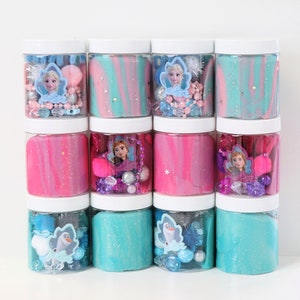 Frozen Playdough party favors, Playdough to go jars, frozen birthday, party favors for kids, playdough kits, sensory kits