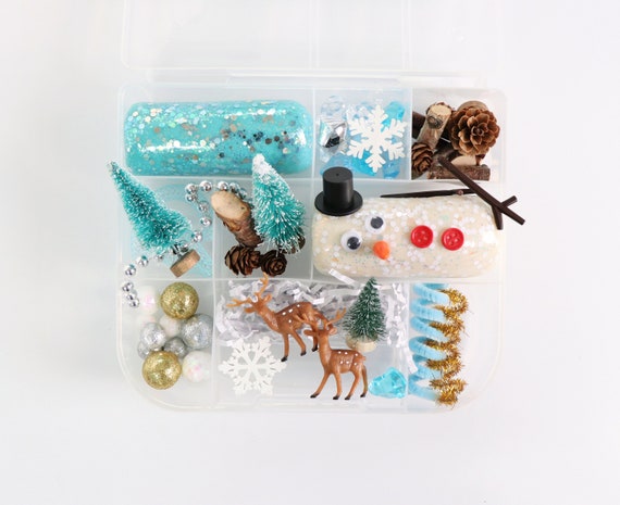 Arctic Sensory Playdough Kit, Winter Forest Creation Playdough Set