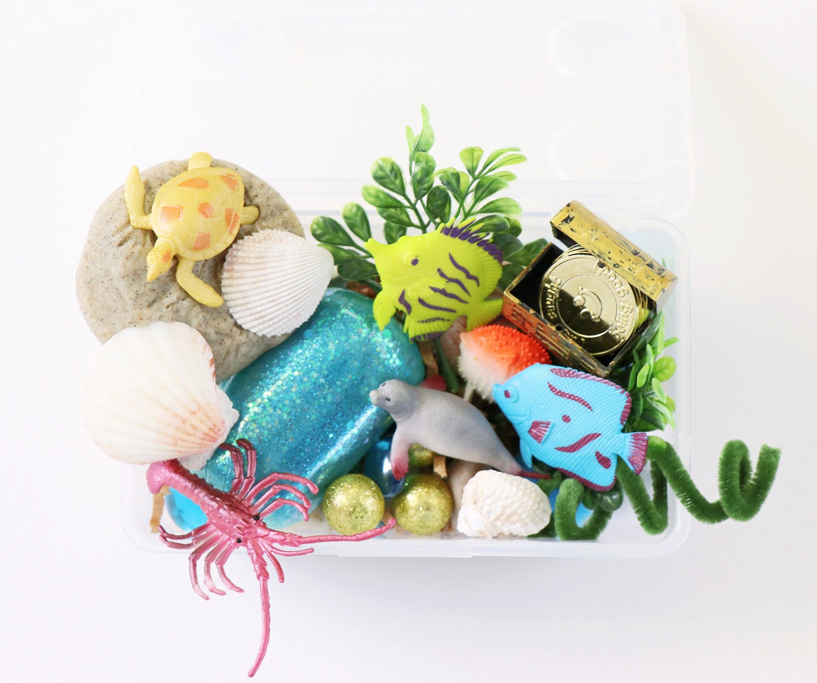 Ocean Dough Kit Sensory Bin Ocean Play Doh Kit Under the Etsy
