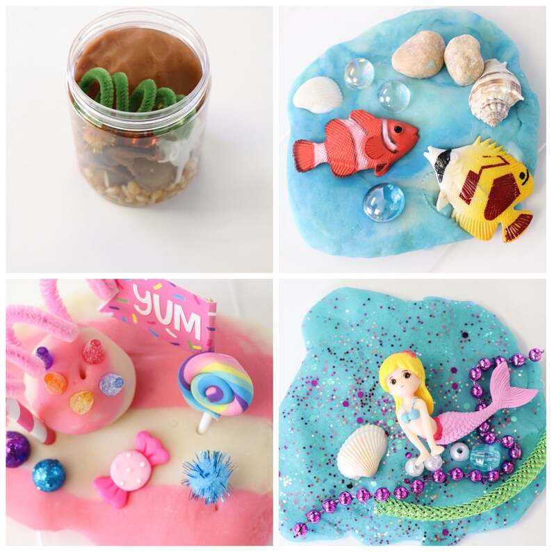 Ocean Fish Playdough Jar to Go Playdough Jars Sensory Jars Etsy