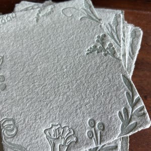 Conjunto de presente de cartão de sementes estampado com letras para papelaria plantável