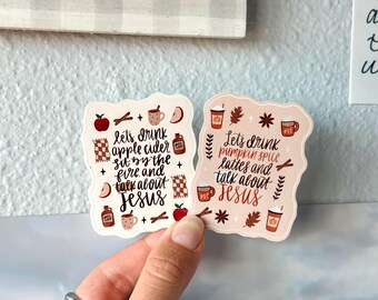 Stickers chrétiens Talk About Jesus Fall, jeu de stickers chrétiens brillants