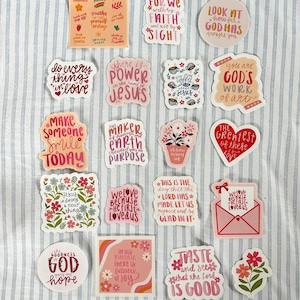 Adesivos de mistério, adesivos de papelaria, adesivos da Bíblia, adesivos de fé, adesivos de diário