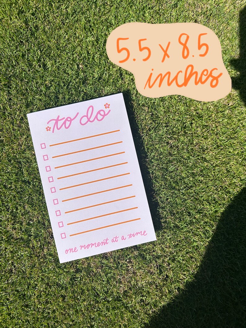 To Do Notepad, Notepad, Stationery, Daily List, Hand Illustrated Daily
