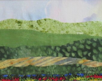 Fields of Summer Fabric Landscape Pattern