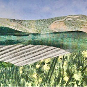 Farm Fields Digital Pattern - Fabric Landscape