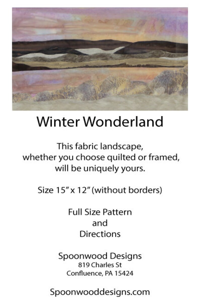 Winter Wonderland Fabric Landscape Pattern - Digital - Etsy