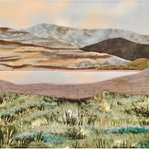 High Mountain Lake Digital Pattern - Fabric Landscape