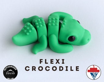 Flexible Crocodile Keychain | Bendable Reptile Keyring | Jago's Prints