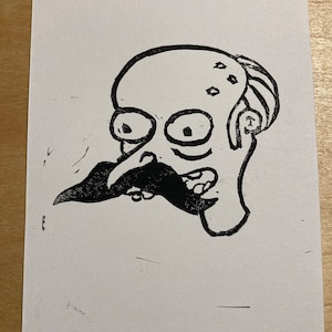 Mr. Snrub Linocut Print