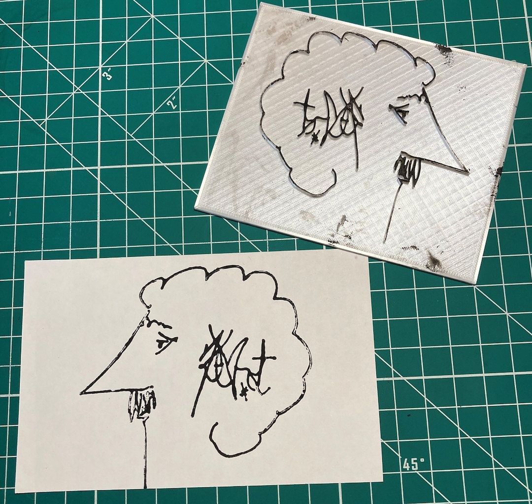 Kurt Vonnegut Self Portrait Block Print Etsy