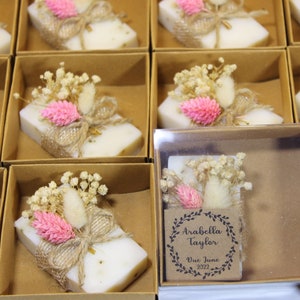 Baby Shower Party Favors for Guests in Bulk, Rustic Soap for Bridal Shower or Wedding Favors, Personalized Thank you Gifts