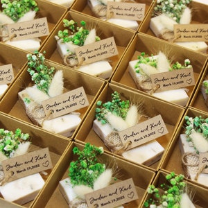 Baby Shower Soap Favors for Guests in Bulk, Rustic Soap for Bridal Shower or Baby Shower, Personalized Lavender Soaps, Wedding Guest Gifts