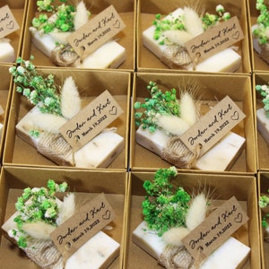 Wedding Party Favors for Guests in Bulk, Rustic Soap for Bridal Shower or Baby Shower, Personalized Mini Soaps, Unique Thank you Gifts