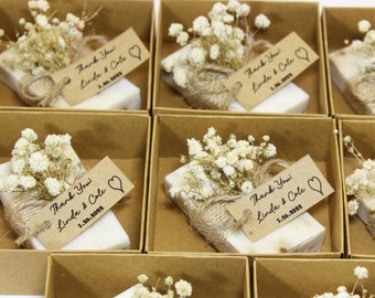 Wedding Party Favors for Guests in Bulk, Rustic Soap for Bridal Shower or Baby Shower, Personalized Mini Soaps, Unique Thank you Gifts