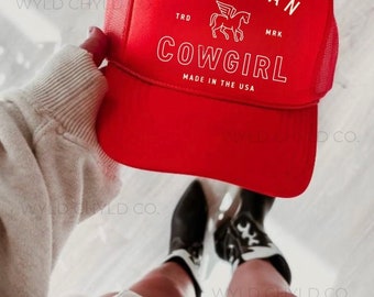 Trendy Cowgirl Trucker Hat, Western Cowboy Trucker Hat, Cute Cowgirl Hat, Otto Foam Trucker Cap