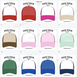 Trucker Hat Template, Hat Bar Supplies, Printable Pick Your Patch Template Bundle