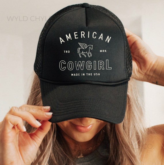 American Cowgirl Trucker Hat, Cute Western Cowboy Trucker  display picture 2
