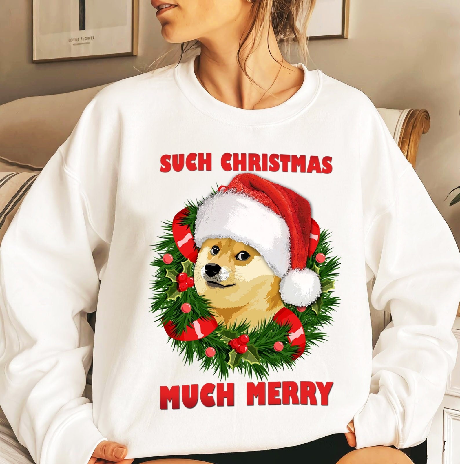 ugly christmas sweater with dogs on them
