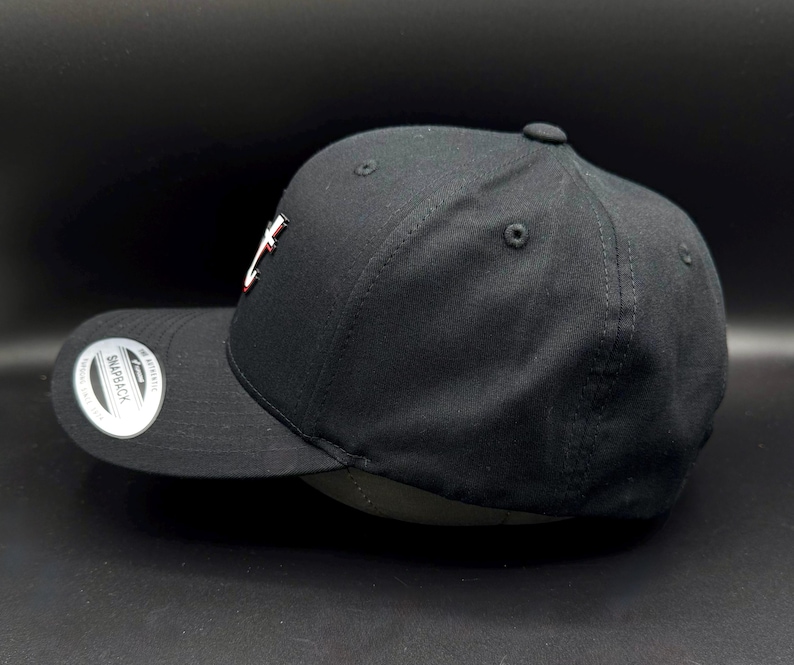 Gorra negra tipo snapback de los New Jersey Devils (con el logo de los New Jersey Devils) – Gorra de hockey de la era de los NJ Devils imagen 2