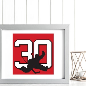 New Jersey Devils Martin Brodeur Nummer Digitaldruck
