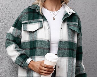 flannel jacket green