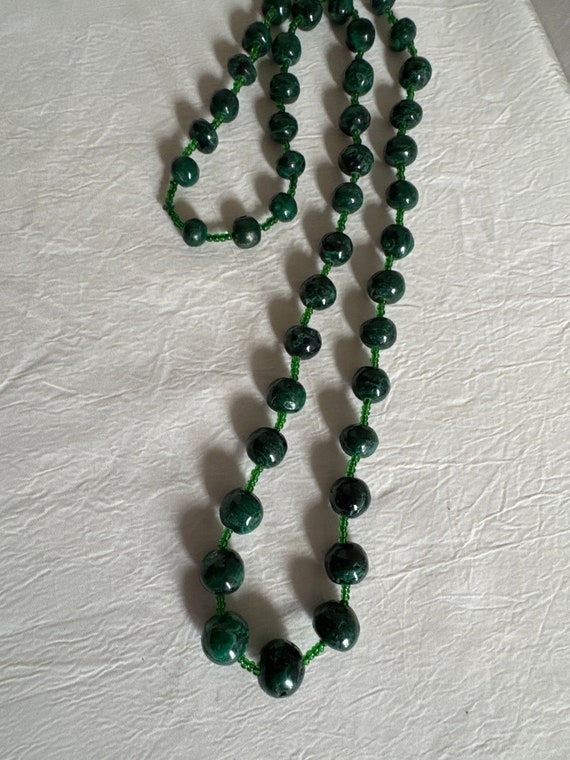 Malachite Beads or Necklace