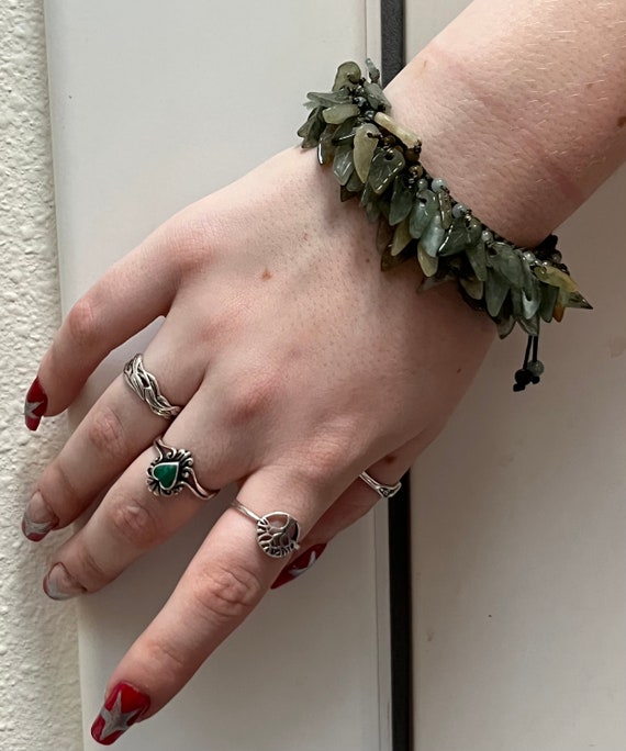 jade bracelet with macramé - image 7