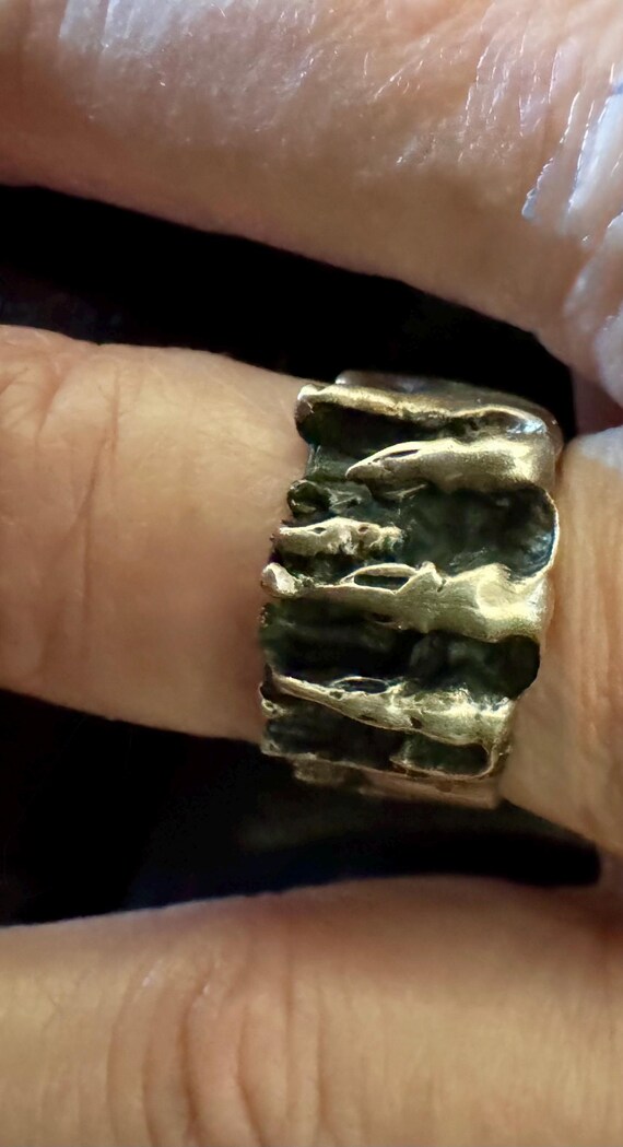 Sterling Silver Elephant Ring: Size 8.5 Statement… - image 5