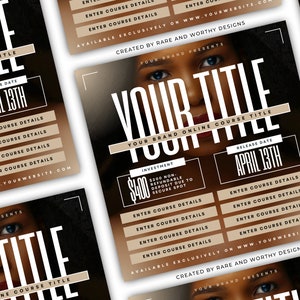 High-End Masterclass Flyer | DIY Course Flyer | DIY Canva Template | Editable Canva Flyer | Training Course Flyer Template | Online Class Ad