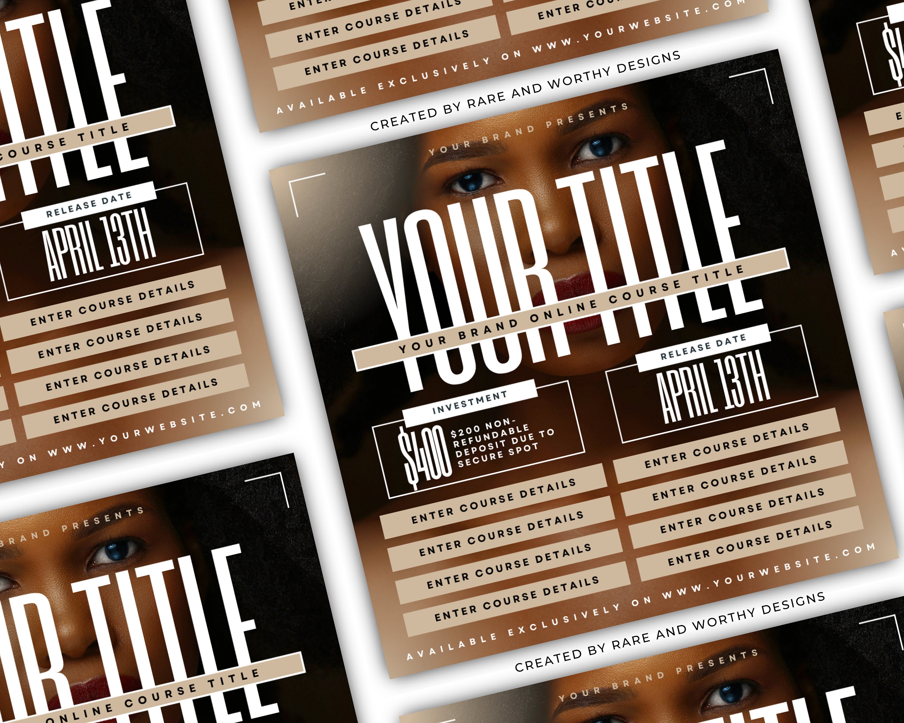 Example Master Class Flyer High-end Masterclass Flyer: DIY Course Canva Template - Etsy