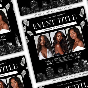 Upscale DIY Event Flyer | Canva Template | Editable Flyer | Conference Flyer | Livestream Template | High-End Event Flyer | Boss Brunch