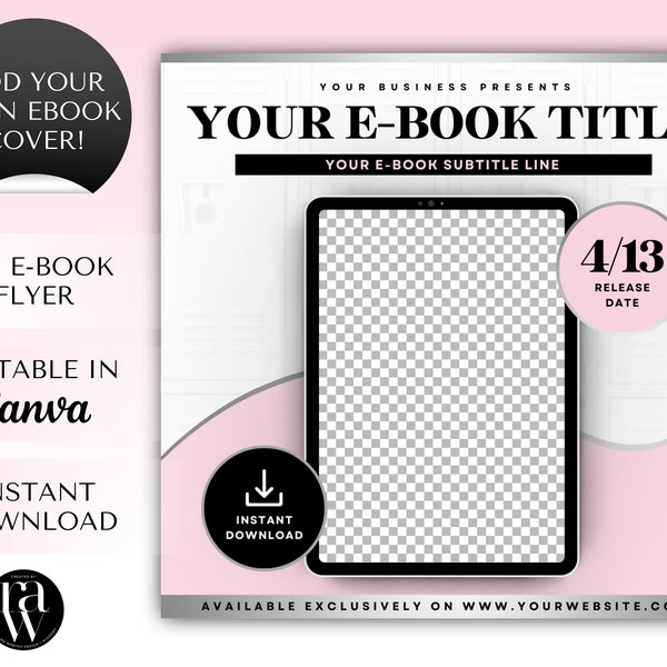 DIY E-Book Flyer | Canva Template | Editable Canva Flyer | Book Flyer Template | Ebook Flyer Template | Boss Ebook Flyer | Book Cover Flyer