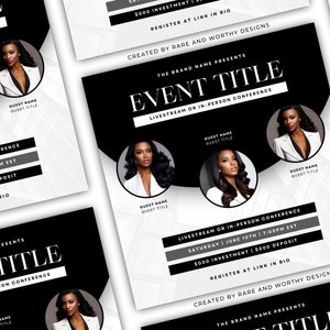 Upscale Event Flyer | Canva Template | Editable Canva Flyer | Conference Flyer | Livestream Template | High-End Event Flyer | Boss Brunch