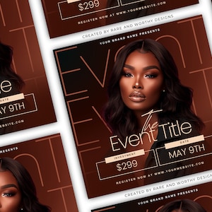 High-End Event Flyer | Editable DIY Canva Flyer | Women&#39;s Event | Online Course Flyer Template | Business Flyer | Luxury Event Marketing